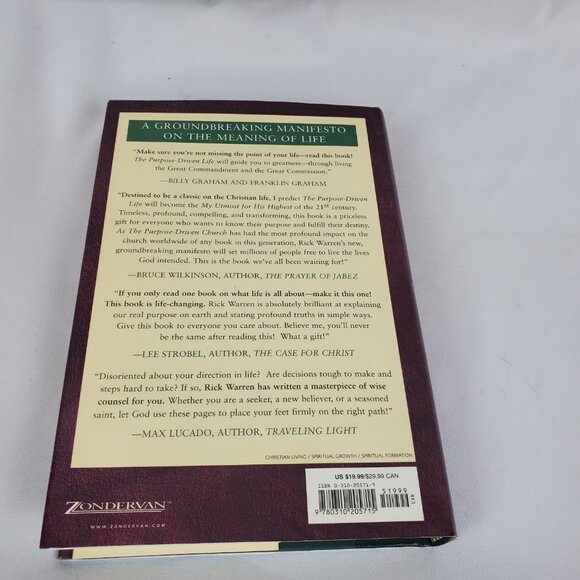 The Purpose Driven Life By Rick Warren What On Earth Am I Hear For? Hardback - Picture 6 of 10
